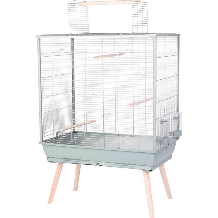 Jaula elevada para pájaros - Zolux - Néolife - Para periquitos, cacatúas y canarios - 81 x 48 x 130 cm - Verde Jaula elevada para pájaros - Zolux - Néolife - Para periquitos, cacatúas y canarios - 81 x 48 x 130 cm - Verde