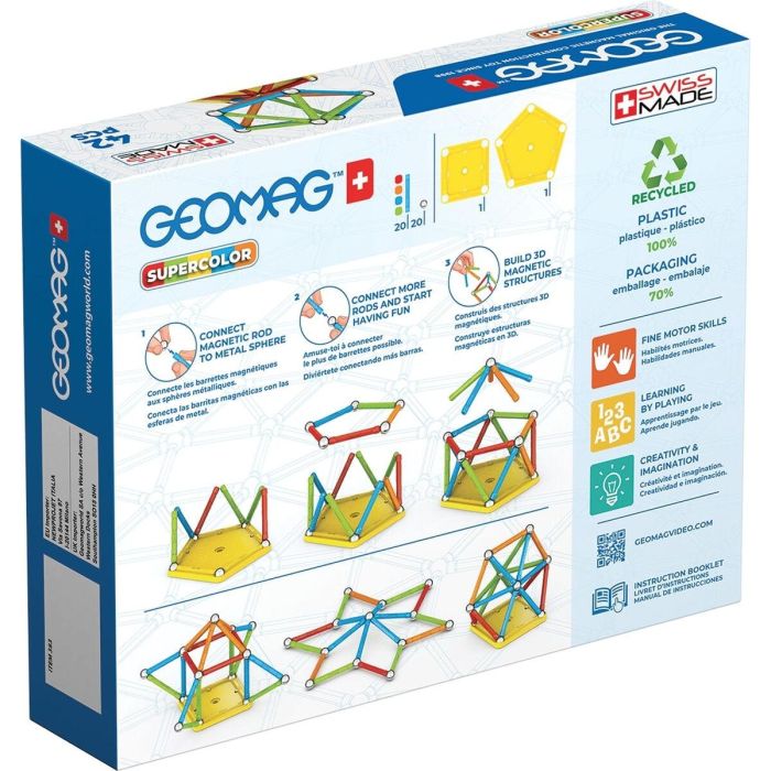Geomag GEO0871772003830 Super Color Reciclado 42 piezas multicolor 12