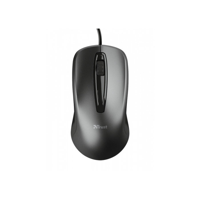 Trust Ratón Óptico Carve con Cable USB 1200DPI Ambidiestro 3 Botones Negro 7