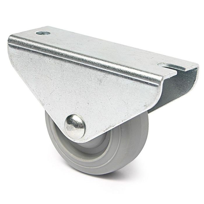 Q&Q Rueda Fija Nidus para Muebles Aro de Goma Antimarca Gris Ø40 H47, Carga 20-30kg