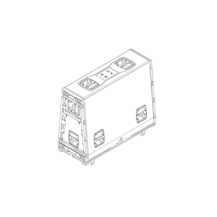 JBLPRO Tapa de Accesorio y Plataforma con Ruedas, Ancho 20 cm, Alto 6 cm, Largo 49 cm