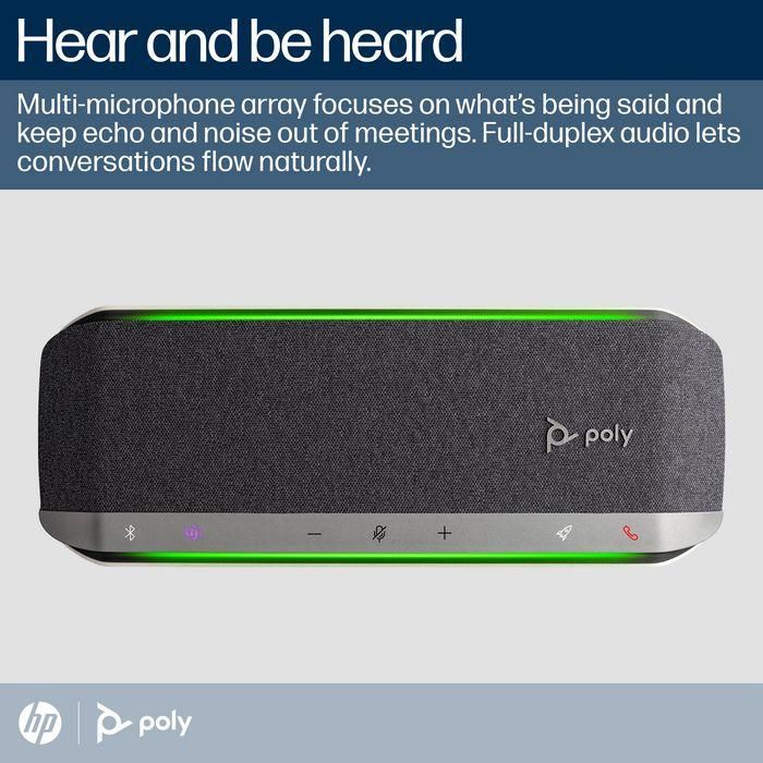 Poly Sync 40+ Altavoz Inteligente USB-A/C Bluetooth Certificado Microsoft Teams & Zoom Matriz Micrófonos con Adaptador BT700 5