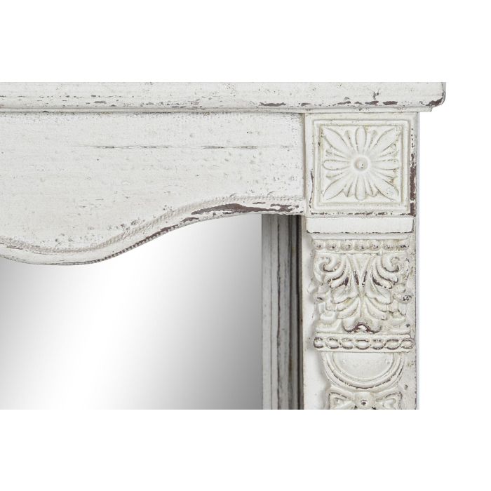 DKD Home Decor Espejo Vintage de Pared Blanco 125x76 cm (Ancho x Alto) con 12 cm de Fondo, Marco de Abeto y MDF 2 DKD Home Decor Espejo Vintage de Pared Blanco 125x76 cm (Ancho x Alto) con 12 cm de Fondo, Marco de Abeto y MDF 2
