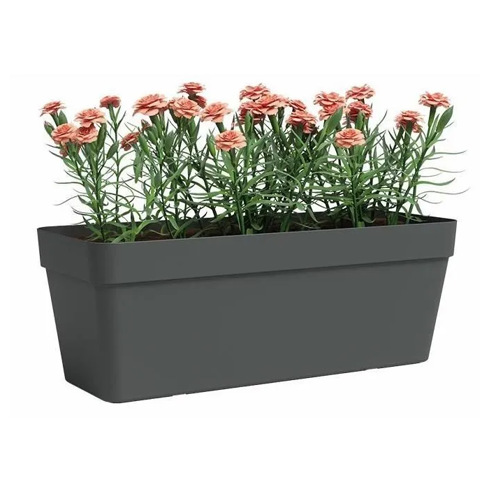 Artevasi Jardinera de Plástico Rectangular Antracita L49,9 x P20 x H18,1cm 1 Artevasi Jardinera de Plástico Rectangular Antracita L49,9 x P20 x H18,1cm 1