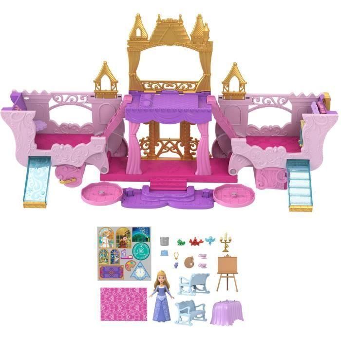 Disney Princess HWX17 Muñeca Aurora: Set con Caleche y Castillo en Caja 1