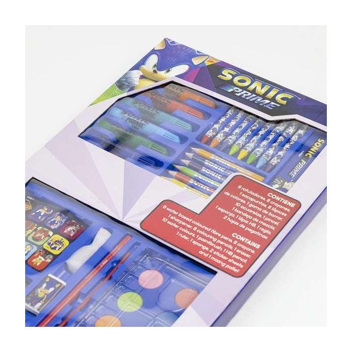 Cerdá Set Papelería Coloreable Caja Sonic Prime 45.0x26.70x3 cm 4