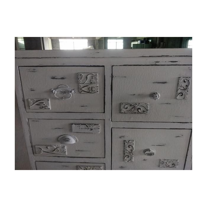 DKD Home Decor Cajonera Romántico Blanco de Madera con 6 Cajones, 2 Puertas y 1 Estantería. Dimensiones: 69x38x130 cm 1 DKD Home Decor Cajonera Romántico Blanco de Madera con 6 Cajones, 2 Puertas y 1 Estantería. Dimensiones: 69x38x130 cm 1