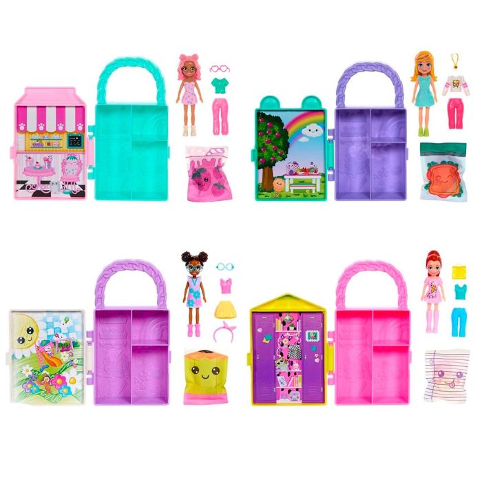 Mattel HRD64 Polly Pocket Lil' Styles Fashion Reveal Estuche Surtido con Muñeca 8cm y 8 Sorpresas +4 Años 2