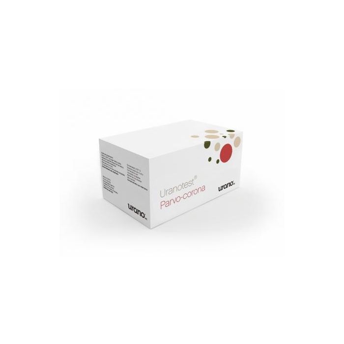 Uranotest Parvo-Corona - Kit de 10 Tests para Detección de Parvovirus y Coronavirus Canino en Heces Uranotest Parvo-Corona - Kit de 10 Tests para Detección de Parvovirus y Coronavirus Canino en Heces