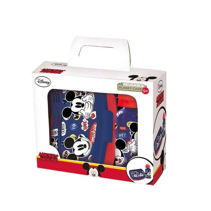 Set De Botella Y Sandwichera + Cubiertos Safta Escolar 210x70x180 mm Mickey Mouse Happy Smiles 5 Set De Botella Y Sandwichera + Cubiertos Safta Escolar 210x70x180 mm Mickey Mouse Happy Smiles 5