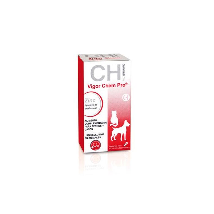Vigor Chem Pro - Complemento Vitamínico-Mineral para Perros y Gatos - 60 Comprimidos Vigor Chem Pro - Complemento Vitamínico-Mineral para Perros y Gatos - 60 Comprimidos
