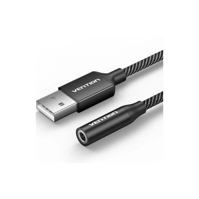 Vention CVEBC Conversor Audio Jack 3.5 Hembra a USB Macho 1m Gris