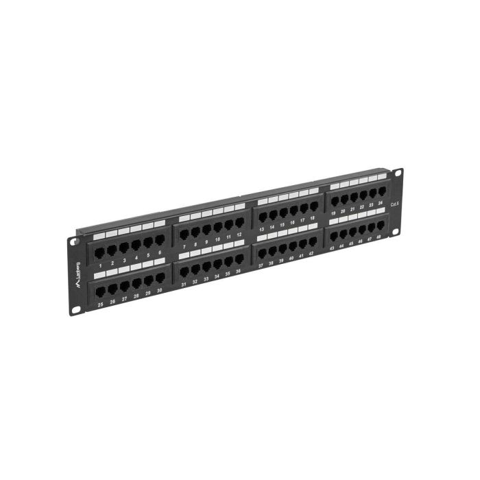 Lanberg Patch Panel 48 Puertos RJ-45 Cat.6 2U 19" Rack No Apantallado Negro Fijación IDC/LSA 2 Lanberg Patch Panel 48 Puertos RJ-45 Cat.6 2U 19" Rack No Apantallado Negro Fijación IDC/LSA 2