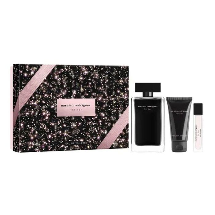Narciso Rodriguez FOR HER Estuche de Regalo Eau de Toilette Mujer 100ml + Loción Corporal 50ml + Vaporizador 10ml - 3 piezas