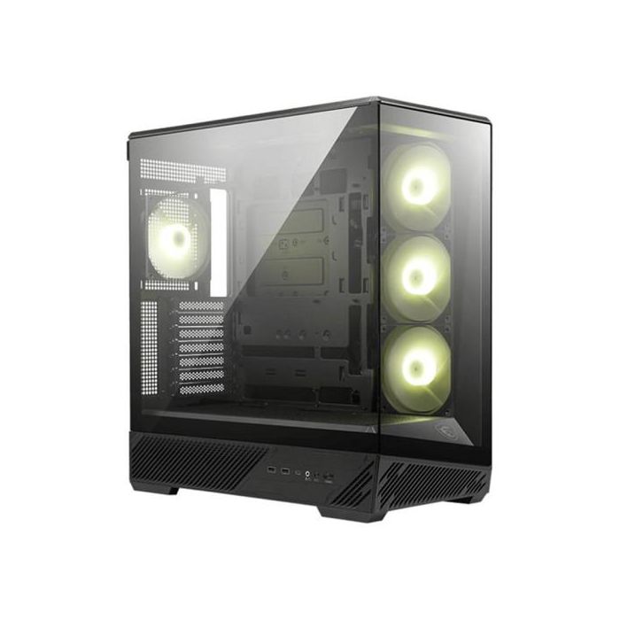 MSI MAG PANO 130R PZ Micro-ATX Mid Tower Panorámica Cristal Templado Negra con 3 Ventiladores ARGB, USB 3.2 Tipo C