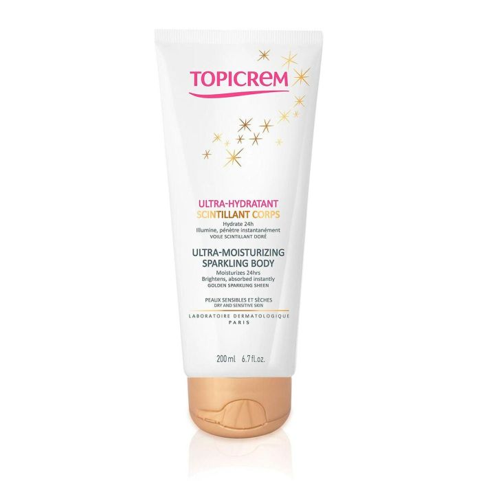 Topicrem UH Leche Ultra Hidratante Corporal Brillo Dorado, Efecto Luminoso y Radiante, 24h para Todo Tipo de Pieles 200 ml Topicrem UH Leche Ultra Hidratante Corporal Brillo Dorado, Efecto Luminoso y Radiante, 24h para Todo Tipo de Pieles 200 ml