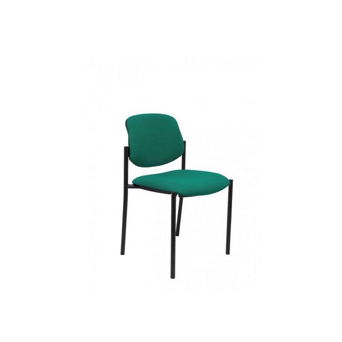 Silla Piqueras Y Crespo Villalgordo Confidente Chasis Negro Asiento Y Respaldo Tapizados Bali Verde