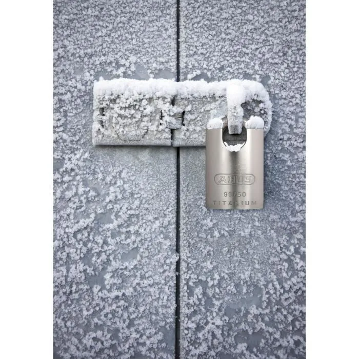 Abus Candado 90RK/50 de Aluminio con Arco Protegido, Cilindro Intercambiable y Protección contra la Intemperie 1