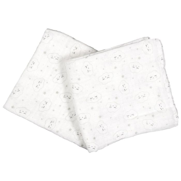 Tom et Zoe Juego de 2 Mantas para Bebé 70x70cm 100% Algodón 2 Tom et Zoe Juego de 2 Mantas para Bebé 70x70cm 100% Algodón 2