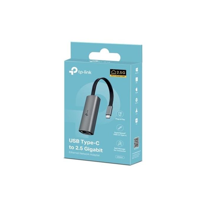 TP-Link Adaptador USB-C a Ethernet 2.5 Gigabit (UE302C) para Windows, Mac, Linux, Android, ChromeOS, iOS 2