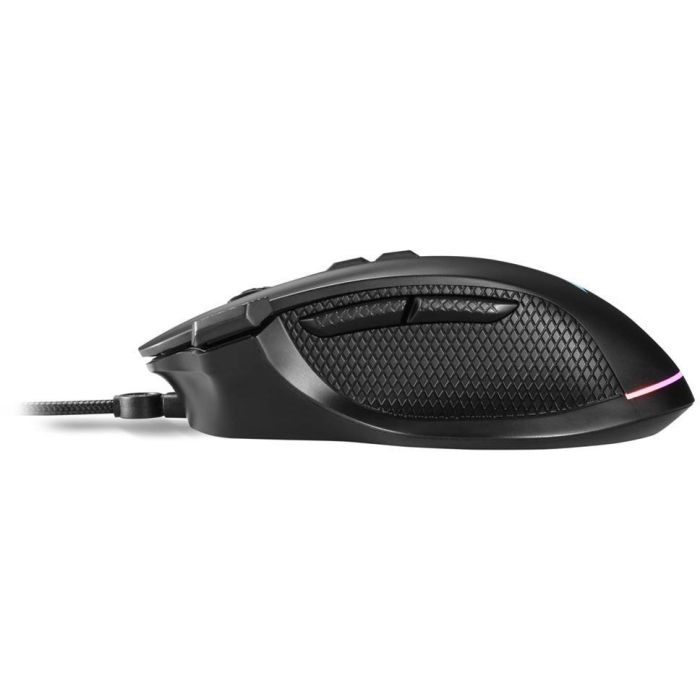 Sharkoon SHARK Force 3 Ratón Gaming Óptico USB Tipo A para Mano Derecha, 12800 DPI, 8 Botones, Iluminación Multi, Cableado, Negro 6