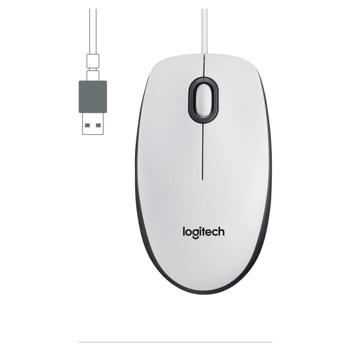 Logitech Ratón M100 USB con Cable, Ambidiestro, Conexión Plug and Play, Negro 2