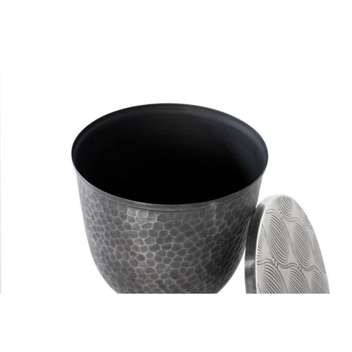 Giner y Colomer Mesa de Centro Redonda con Tapa de Aluminio Gris Oscuro 2