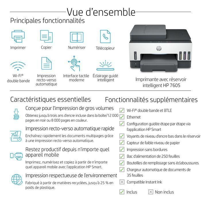HP multifuncion inkjet Smart Tank 7605 7