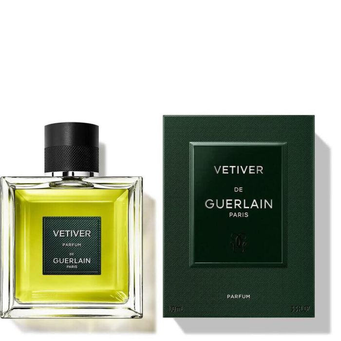 Guerlain Vetiver Parfum Eau de Parfum Vaporizador para Hombre 100 ml - Fragancia Amaderada Intensa con Vetiver, Haba Tonka y Enebro