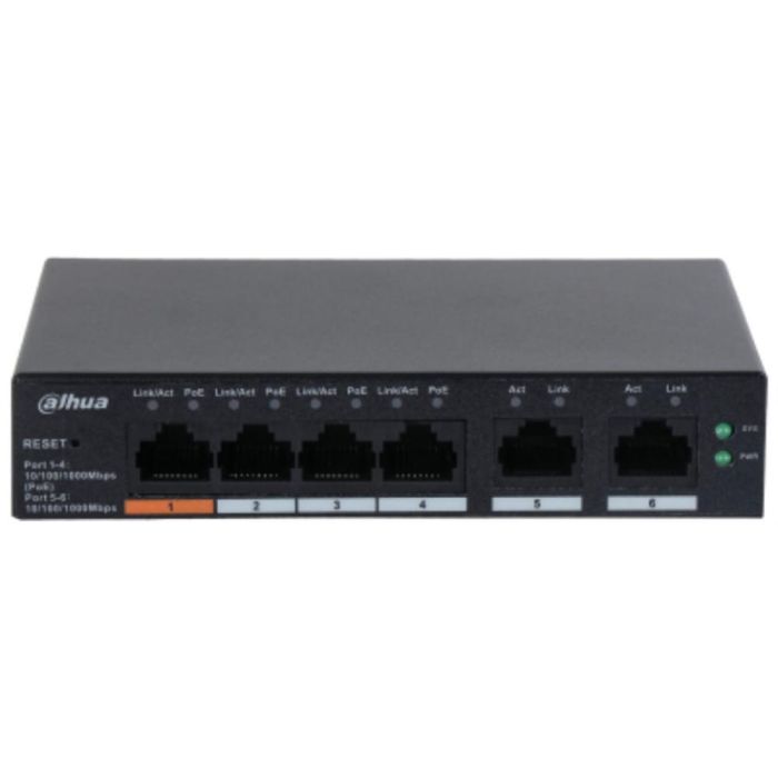 Dahua Technology DH-CS4006-4GT-60 switch Gestionado L2 Gigabit Ethernet (10/100/1000) Energía sobre Ethernet (PoE) Negro Dahua Technology DH-CS4006-4GT-60 switch Gestionado L2 Gigabit Ethernet (10/100/1000) Energía sobre Ethernet (PoE) Negro