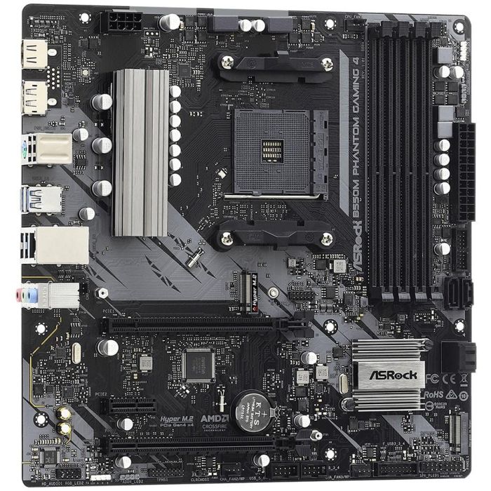 ASRock B550M Phantom Gaming 4 Placa Base Micro ATX AMD B550 Socket AM4 para AMD Ryzen 3000 Series DDR4 hasta 128GB 3 ASRock B550M Phantom Gaming 4 Placa Base Micro ATX AMD B550 Socket AM4 para AMD Ryzen 3000 Series DDR4 hasta 128GB 3