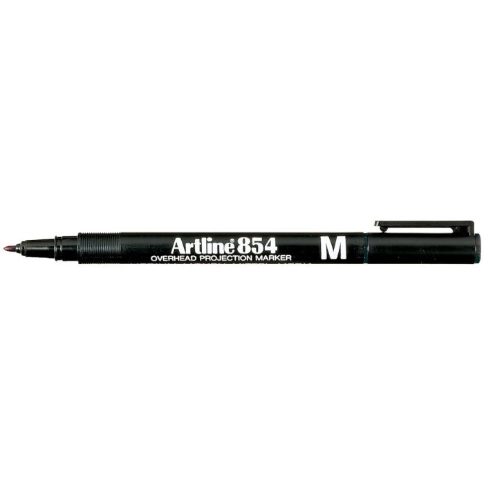 Rotulador Artline Retroproyeccion Punta Fibra Permanente Ek-854 Negro -Punta Redonda 1 mm 12 unidades 2