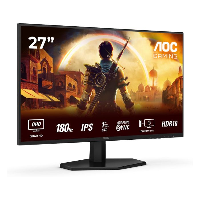 AOC Q27G42XE Monitor Gaming 27 Pulgadas Quad HD 2560x1440 1ms Fast IPS 180Hz HDMI DP Negro Rojo 1