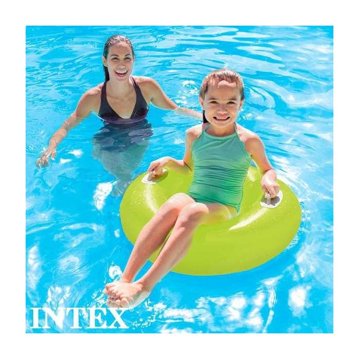 Intex Flotador Rueda Neón Hinchable PVC 76 cm con Asas para Niños +8 Años - Modelos Surtidos 2