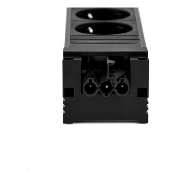 Bachmann Base de Toma STEP 906.18818 3xCEE 7/3 GST18, 3 Tomas Tipo F, IP20, 16A 250V, Negro, para Exterior o Baño