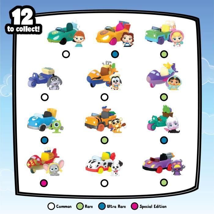 Figuras y vehículo - DISNEY - Coche y figura - 1 figura y 1 vehículo, 12 para coleccionar 1 Figuras y vehículo - DISNEY - Coche y figura - 1 figura y 1 vehículo, 12 para coleccionar 1