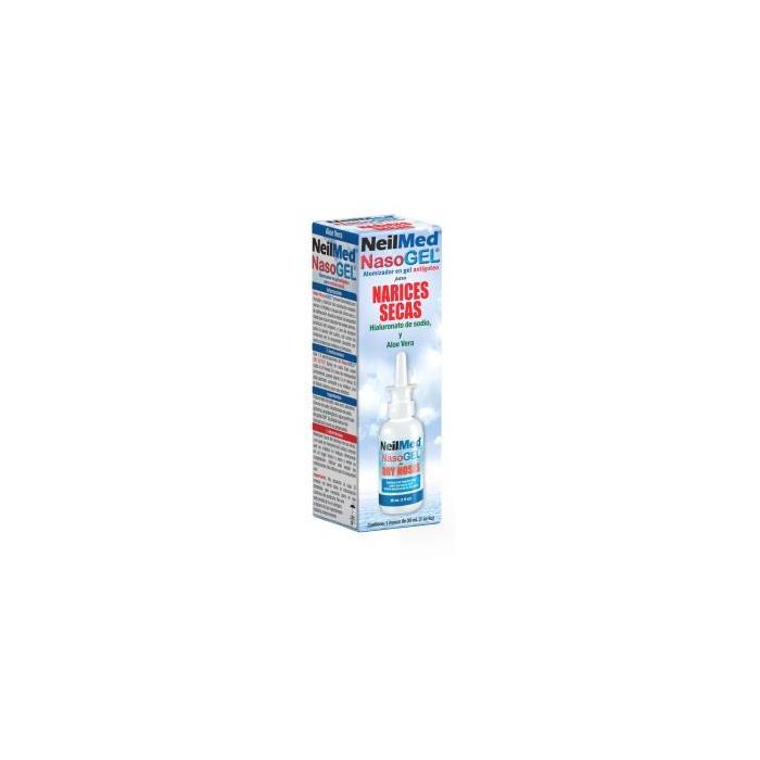 NEILMED NasoGel Spray 30ml – Gel nasal con hialuronato de sodio para hidratar y lubricar conductos nasales secos