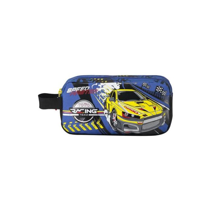 Totto Estuche Escolar de Carreras de Coches Velocity, Azul/Amarillo, AJ52VLC001-2310-6J7U Totto Estuche Escolar de Carreras de Coches Velocity, Azul/Amarillo, AJ52VLC001-2310-6J7U