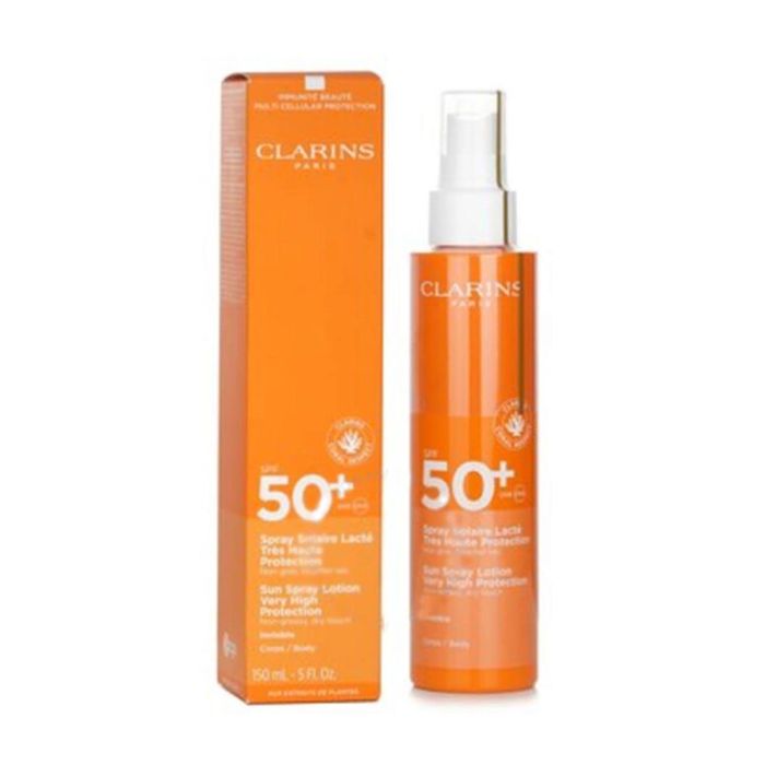 Clarins S4334A Protector Solar Corporal Spray Leche Hidratante SPF 50+ UVA/UVB Protección Muy Alta Ocean Respect 150 ml