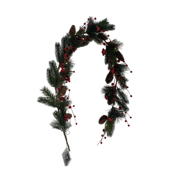 Guirnalda Navidad Tradicional DKD Home Decor Verde Rojo 7 x 150 x 14 cm (2 Unidades) 1 Guirnalda Navidad Tradicional DKD Home Decor Verde Rojo 7 x 150 x 14 cm (2 Unidades) 1