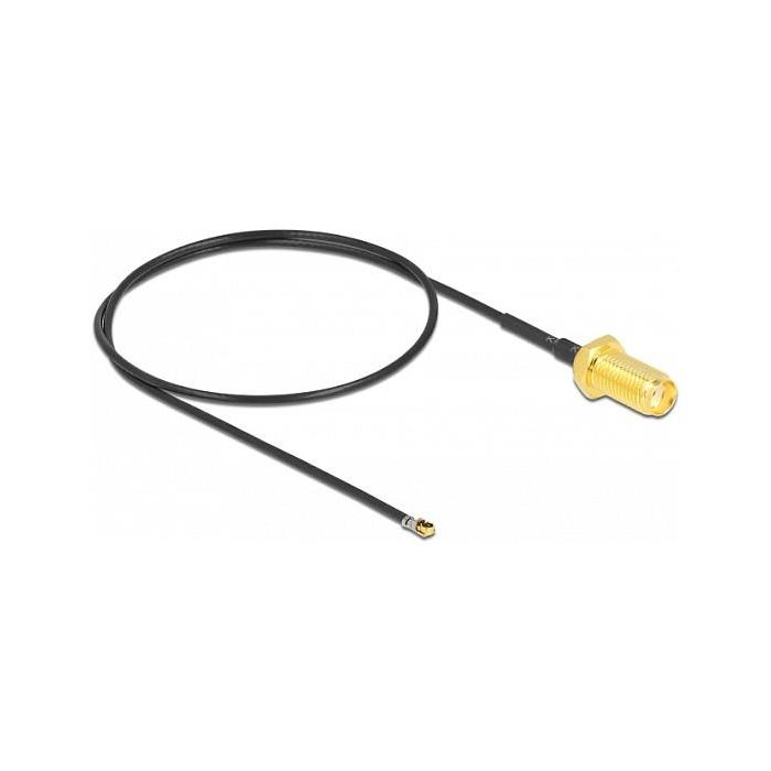 DeLOCK Cable Antena SMA Hembra a MHF 4L LK Macho, 35 cm, Negro - 0.35 m, 50 Ω 0 DeLOCK Cable Antena SMA Hembra a MHF 4L LK Macho, 35 cm, Negro - 0.35 m, 50 Ω 0