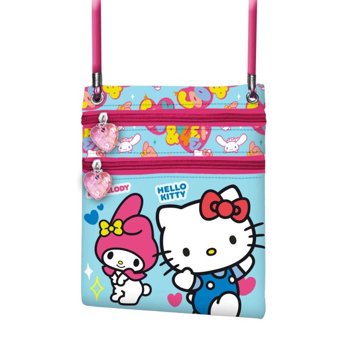 Bolso Action Vertical Friendship Sanrio Hello Kitty Azul