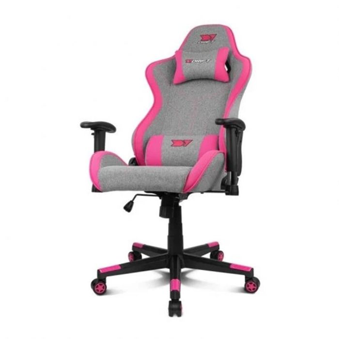 Drift Silla Gaming DR90 PRO, Silla de Escritorio, Reposabrazos 2D, Cojines Lumbar y Cervical, Regulable en Altura, Reclinable, Gris/Rosa 2 Drift Silla Gaming DR90 PRO, Silla de Escritorio, Reposabrazos 2D, Cojines Lumbar y Cervical, Regulable en Altura, Reclinable, Gris/Rosa 2