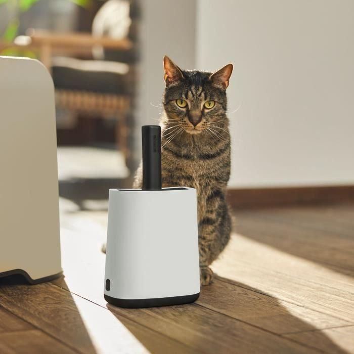 Rotho Mypet Pala para Arenero Biala con Soporte y Almacenamiento de Bolsas, Plástico Reciclado, Color Blanco Mistletoe 1