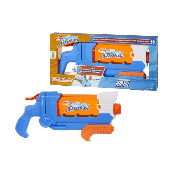 Pistola nerf super soaker soa flip fill 21,5x45 cm ¡cuenta con 4 estilos de rociado diferentes! 1