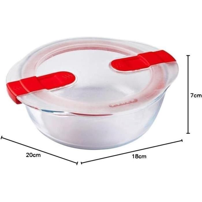 Hermetico Redondo Boro Cook&Heat Pyrex 21x18x7 cm-1,1 L 1 Hermetico Redondo Boro Cook&Heat Pyrex 21x18x7 cm-1,1 L 1