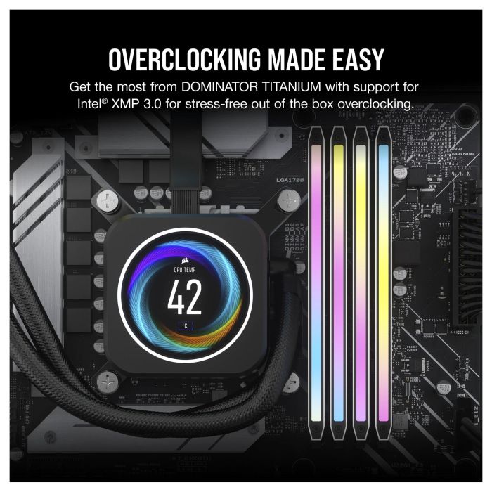 Corsair Dominator Titanium 64GB DDR5 RAM (2x32GB) 6000MHz CL30 RGB Blanco CMP64GX5M2B6000C30W