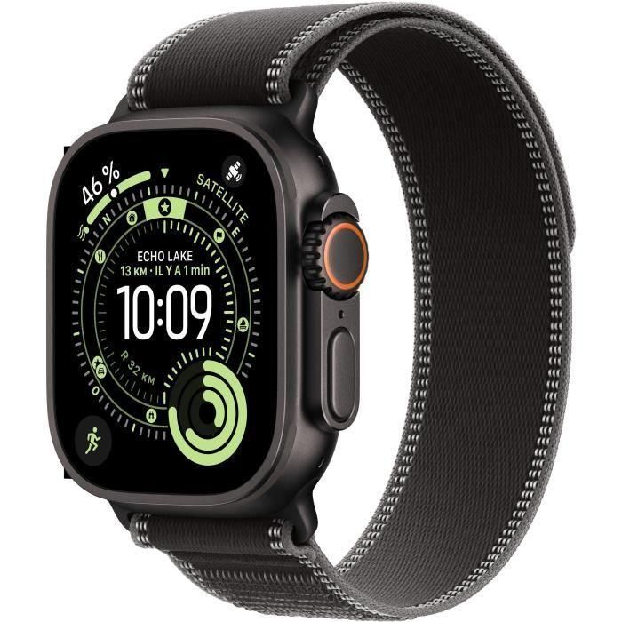 Apple Watch Ultra 3 Titanium Cellular 49mm Negro con correa Trail Loop negro/carbón vegetal S/M