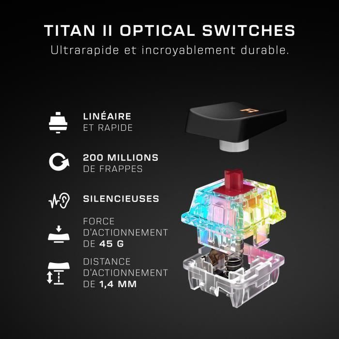 Miniteclado óptico inalámbrico para juegos Turtle Beach Vulcan II - Negro 5 Miniteclado óptico inalámbrico para juegos Turtle Beach Vulcan II - Negro 5
