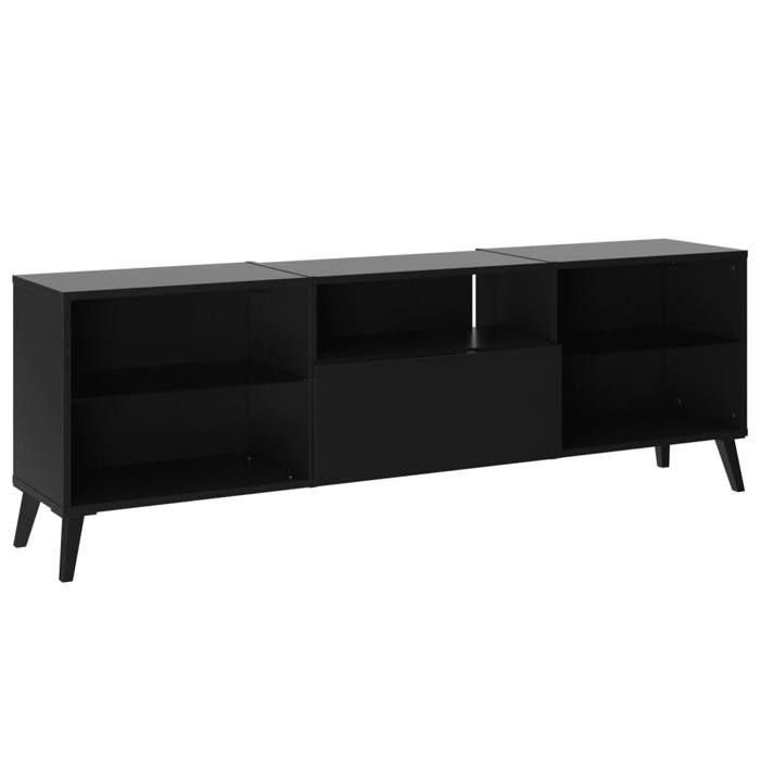 Mueble bajo para TV/Hifi - Decoración en negro - L153,5 x H52 x D31,5 cm - Hecho en Alemania Mueble bajo para TV/Hifi - Decoración en negro - L153,5 x H52 x D31,5 cm - Hecho en Alemania
